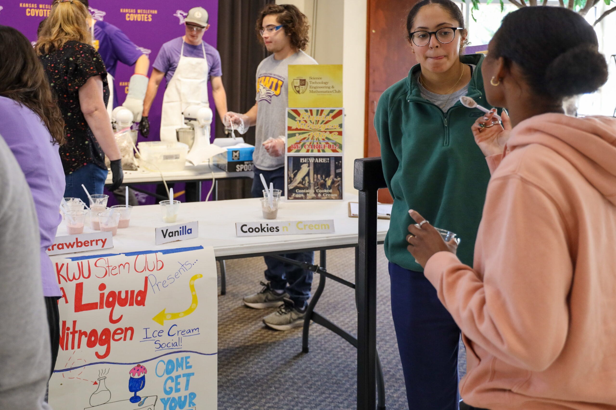 STEM club onstage display