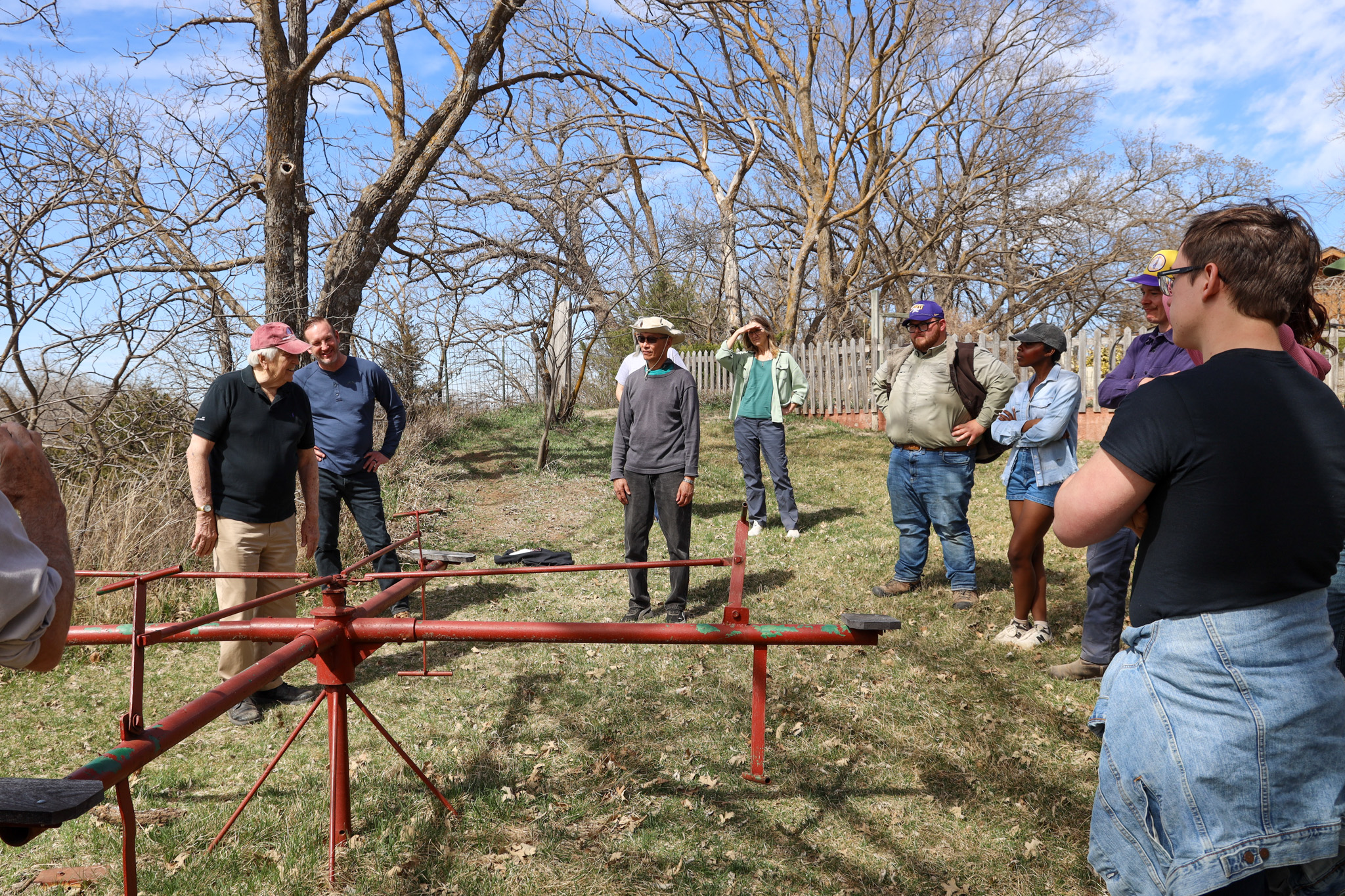 Group of people standing in field