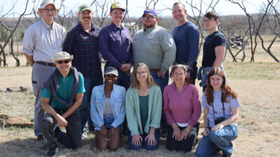 Posed group outside in field