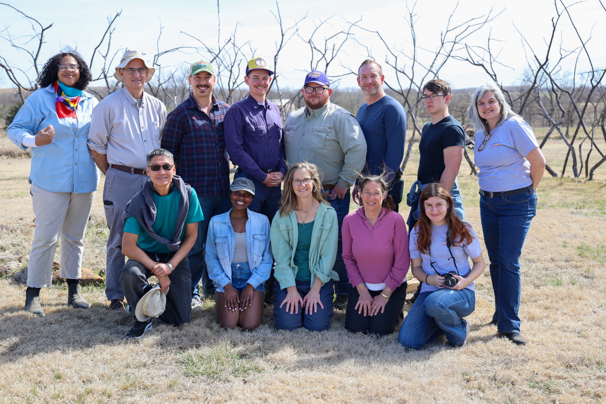 Posed group in field