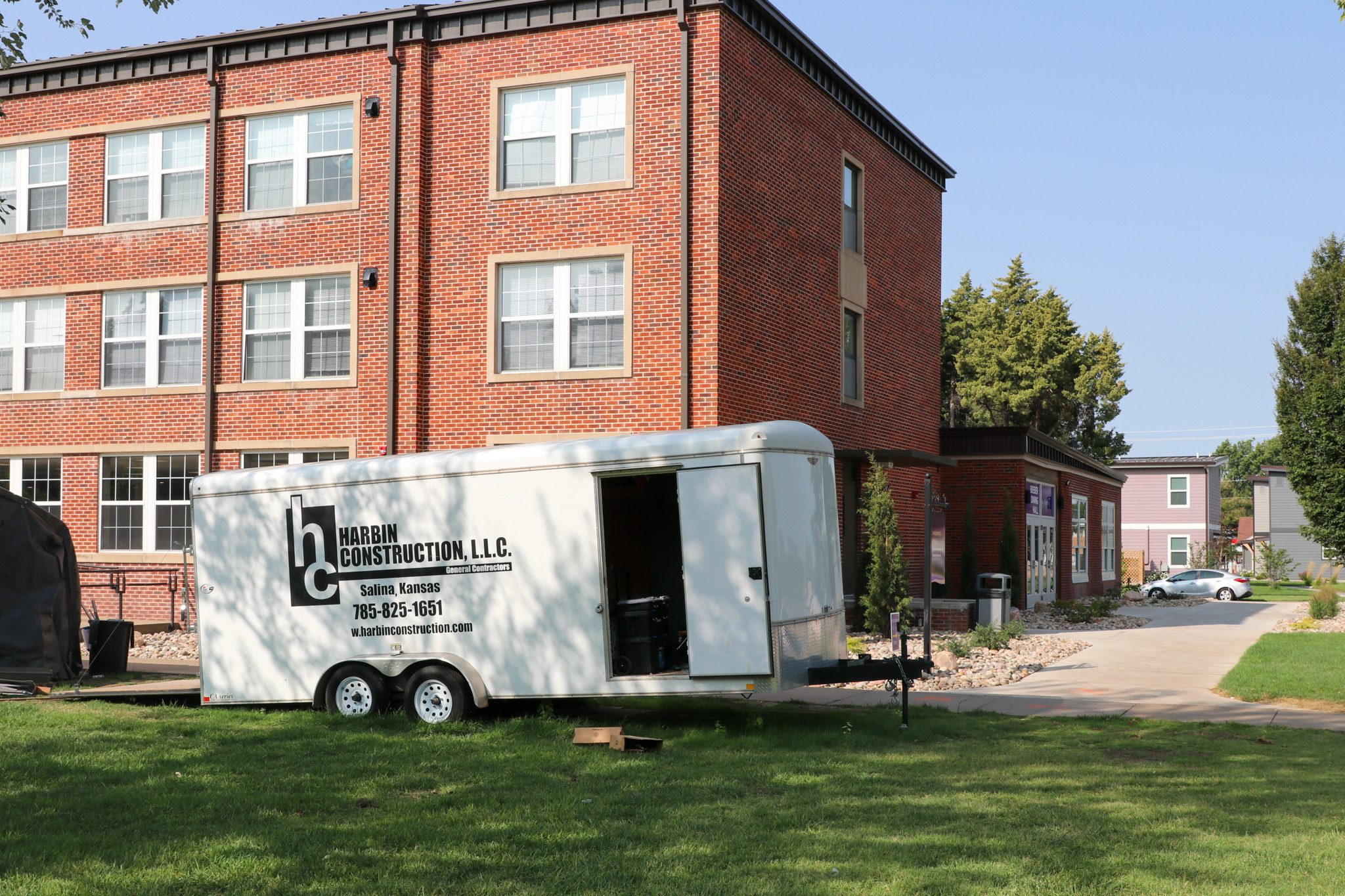 Construction in front of Bieber Dining Hall