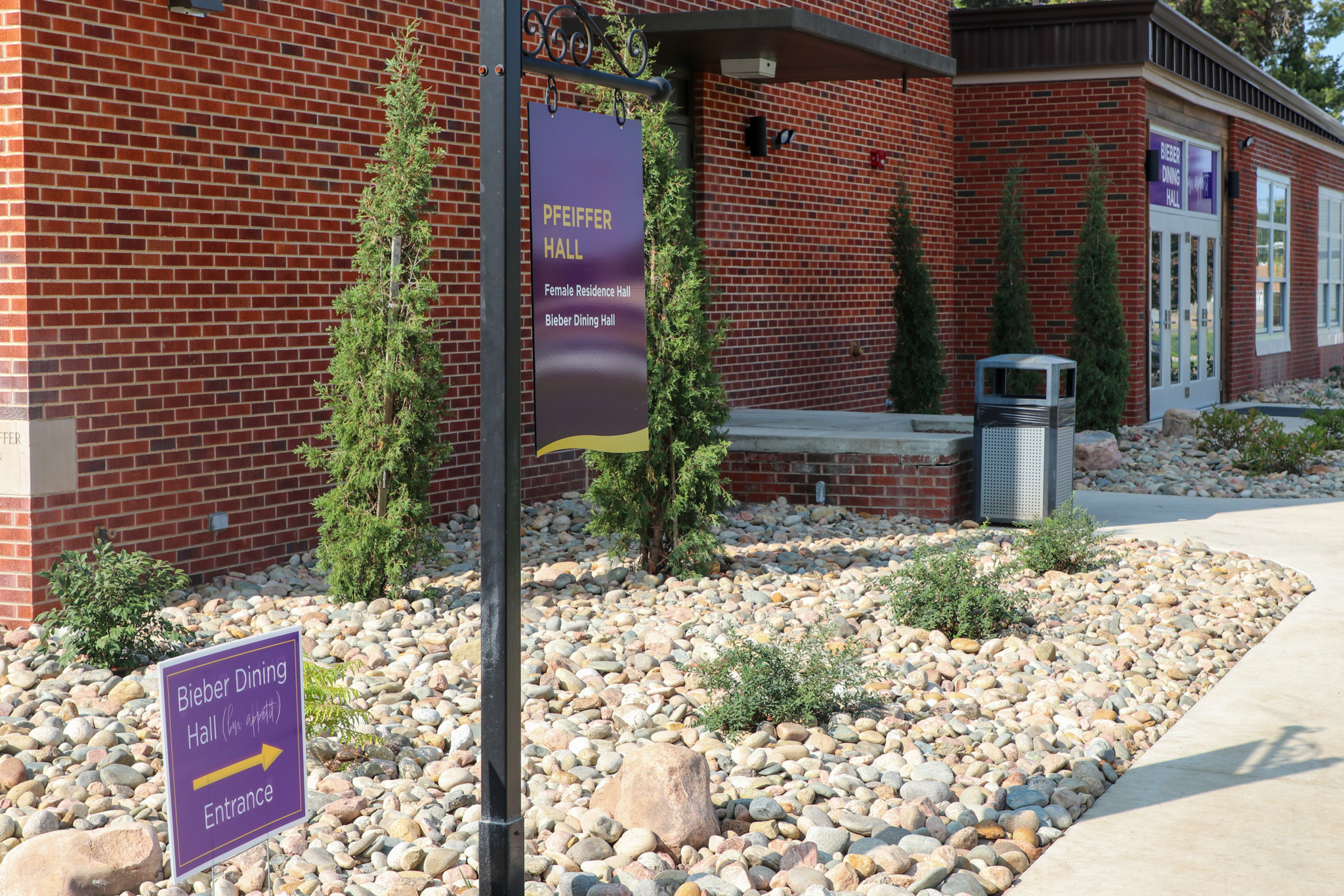 Signage by Bieber Dining Hall