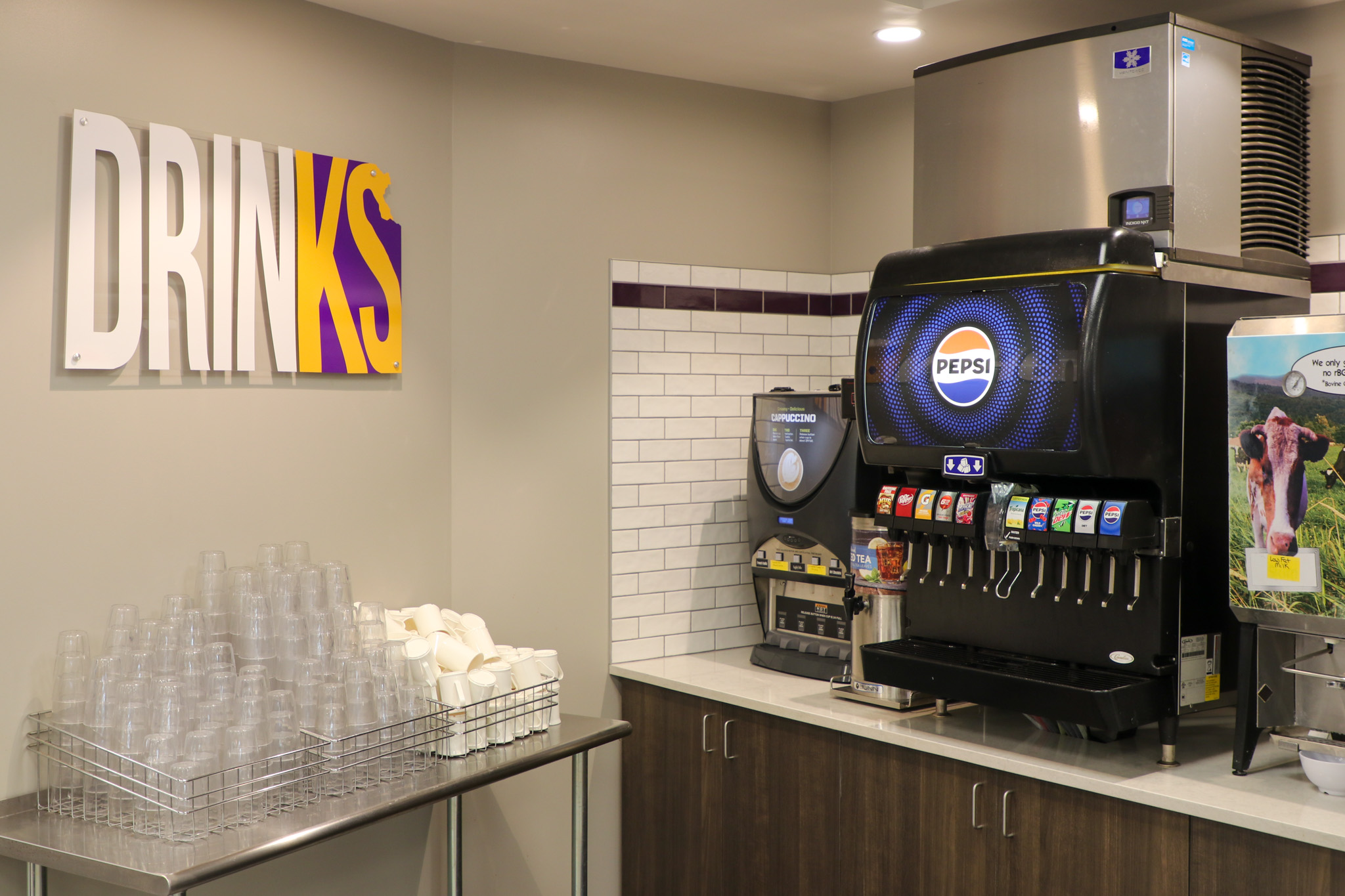 Drinks area - Bieber Dining Hall