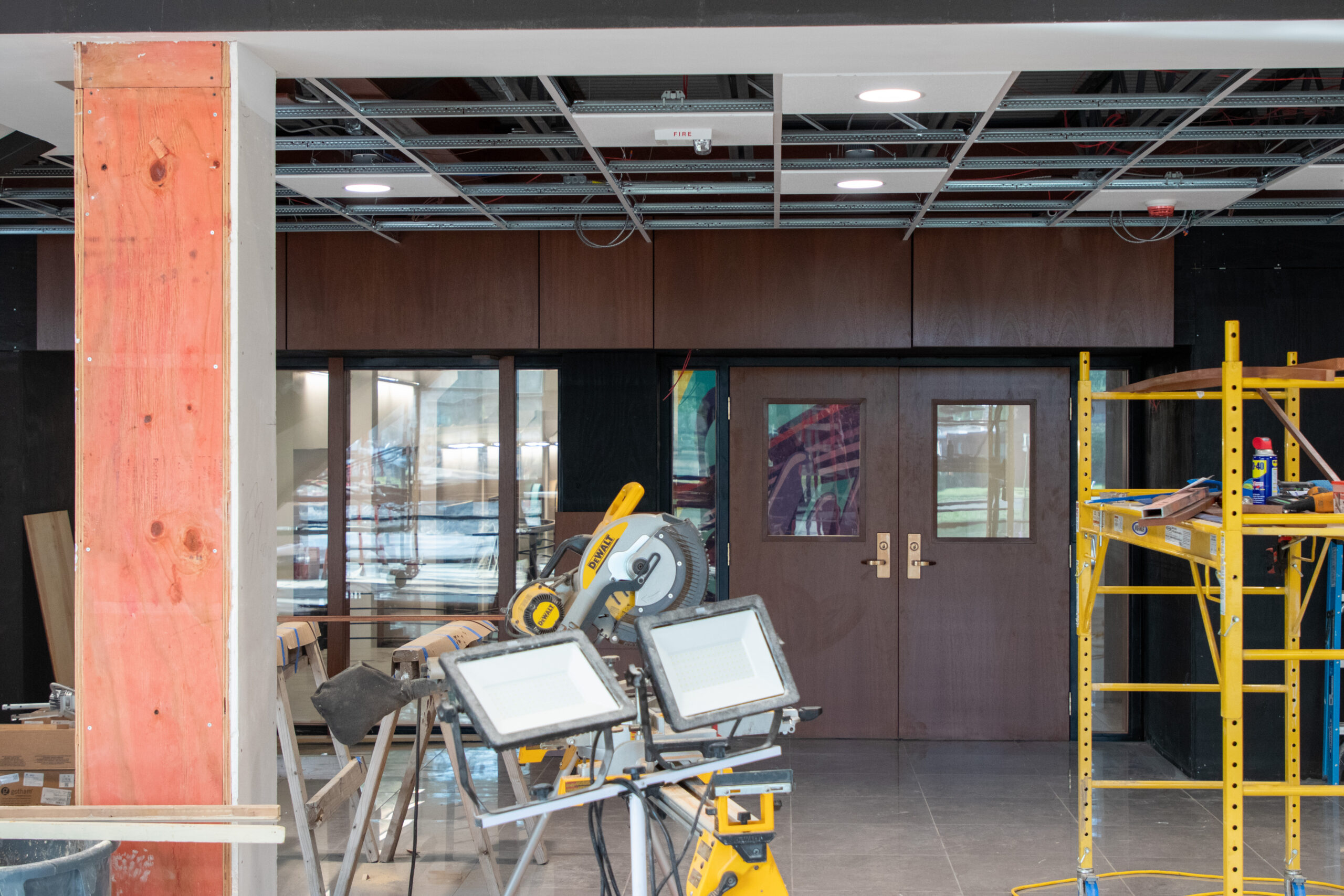 Bieber Hall first floor construction