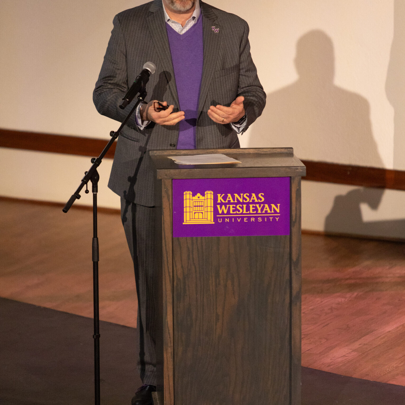 Man speaking at podium