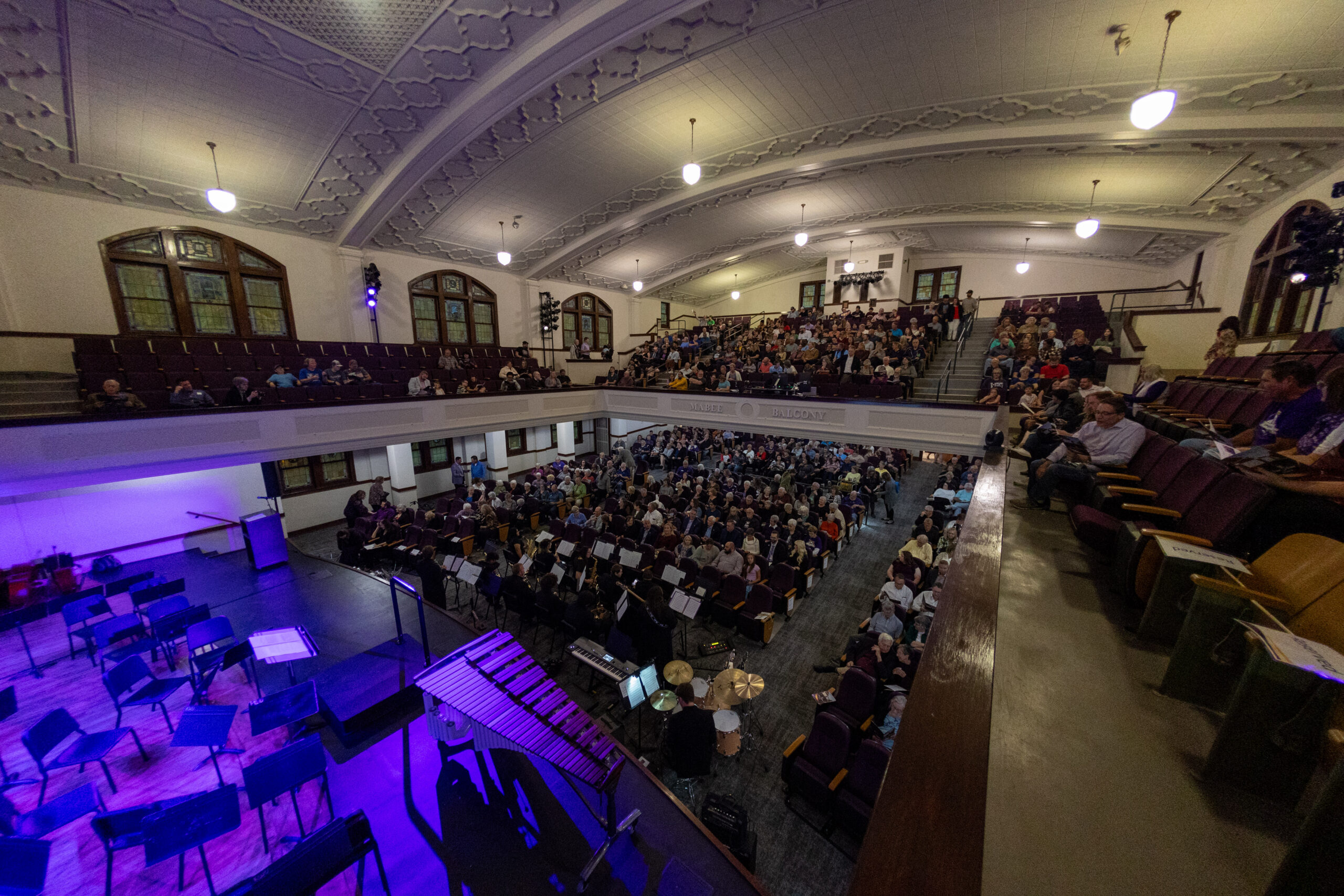 Wide angle shot of Sams Chapel