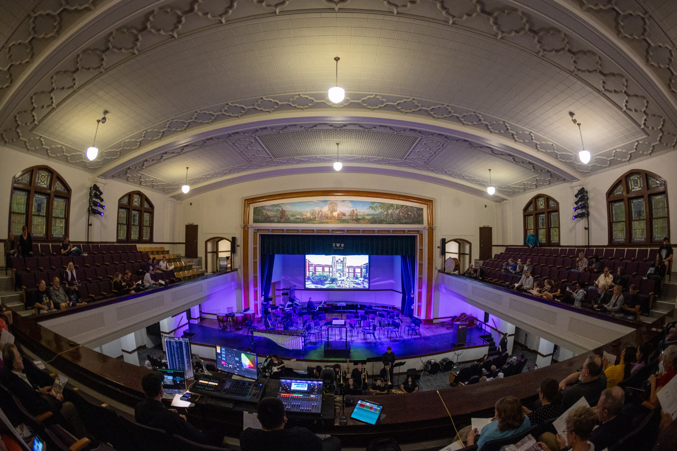 Wide angle shot of Sams Chapel